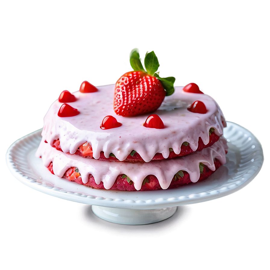 Vegan Strawberry Cake Png Plr