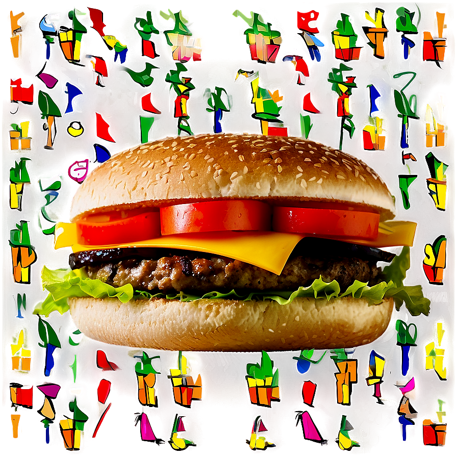 Veggie Cheeseburger Twist Png Tda