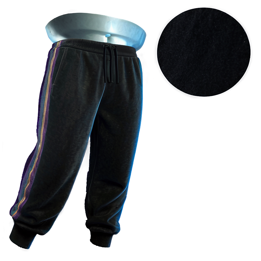 Velvet Black Sweatpants Png 51