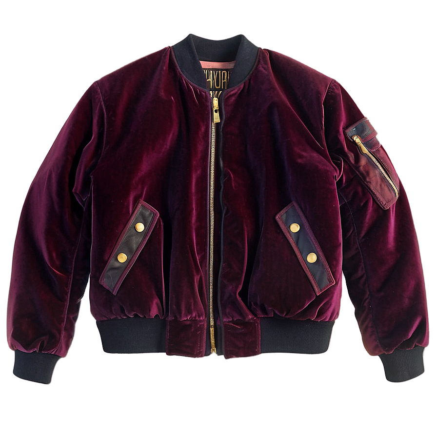 Velvet Bomber Jacket Elegant Png 71