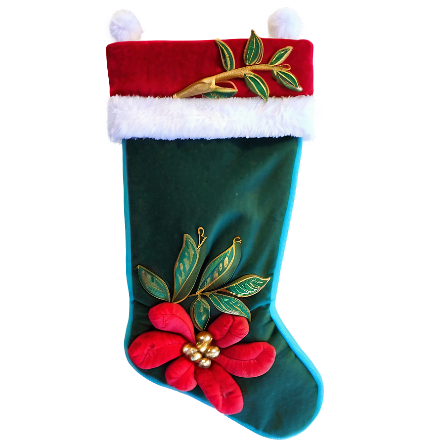 Velvet Christmas Stocking Png Vae24