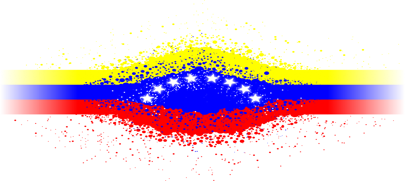 Venezuela Flag Digital Disintegration Effect