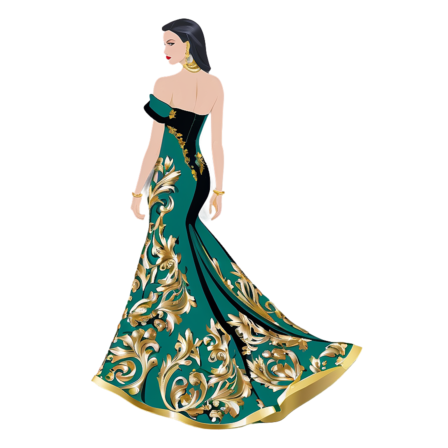 Versace Gown Design Png 06202024