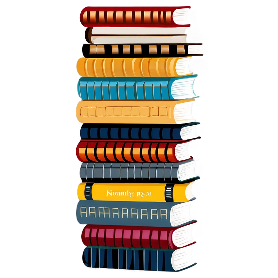 Vertical Book Stack Png 37