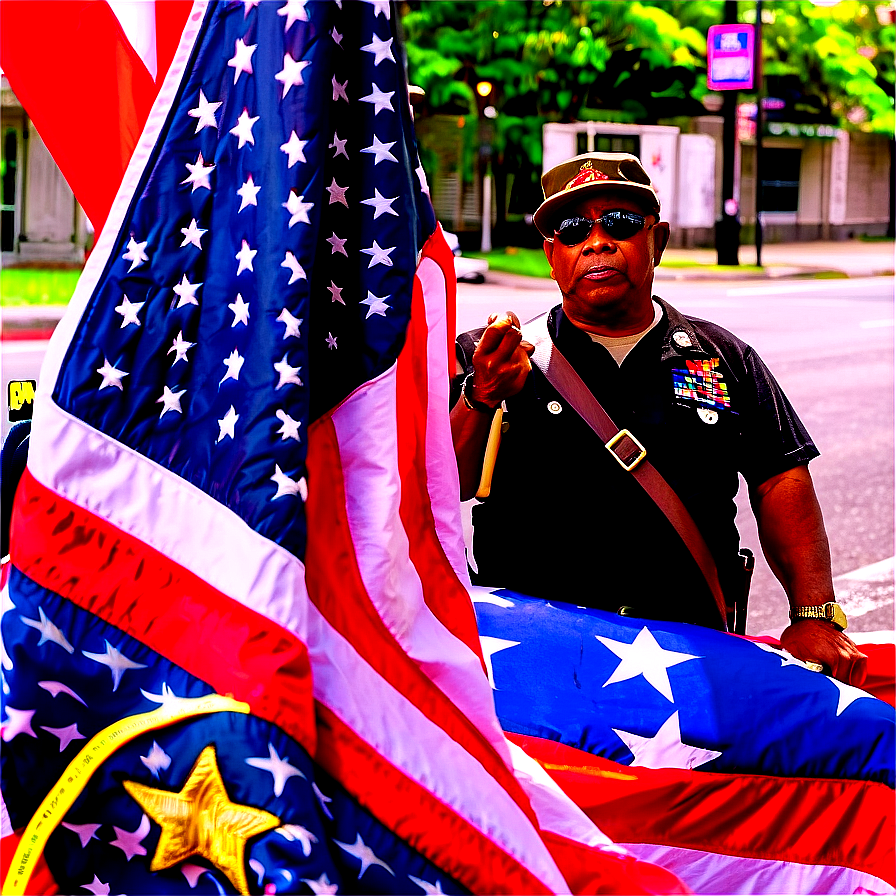 Veterans On 4th Of July Parade Png Lgr1