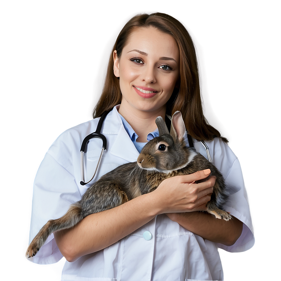 Veterinarian Holding Rabbit Png 35