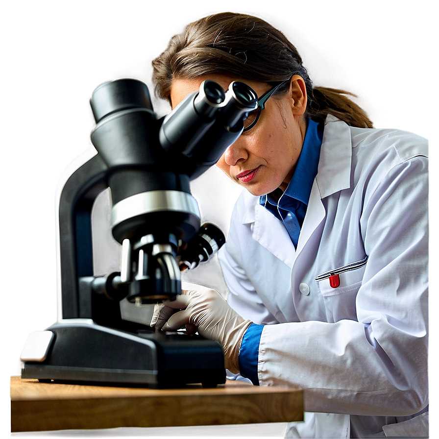 Veterinarian With Microscope Png 76