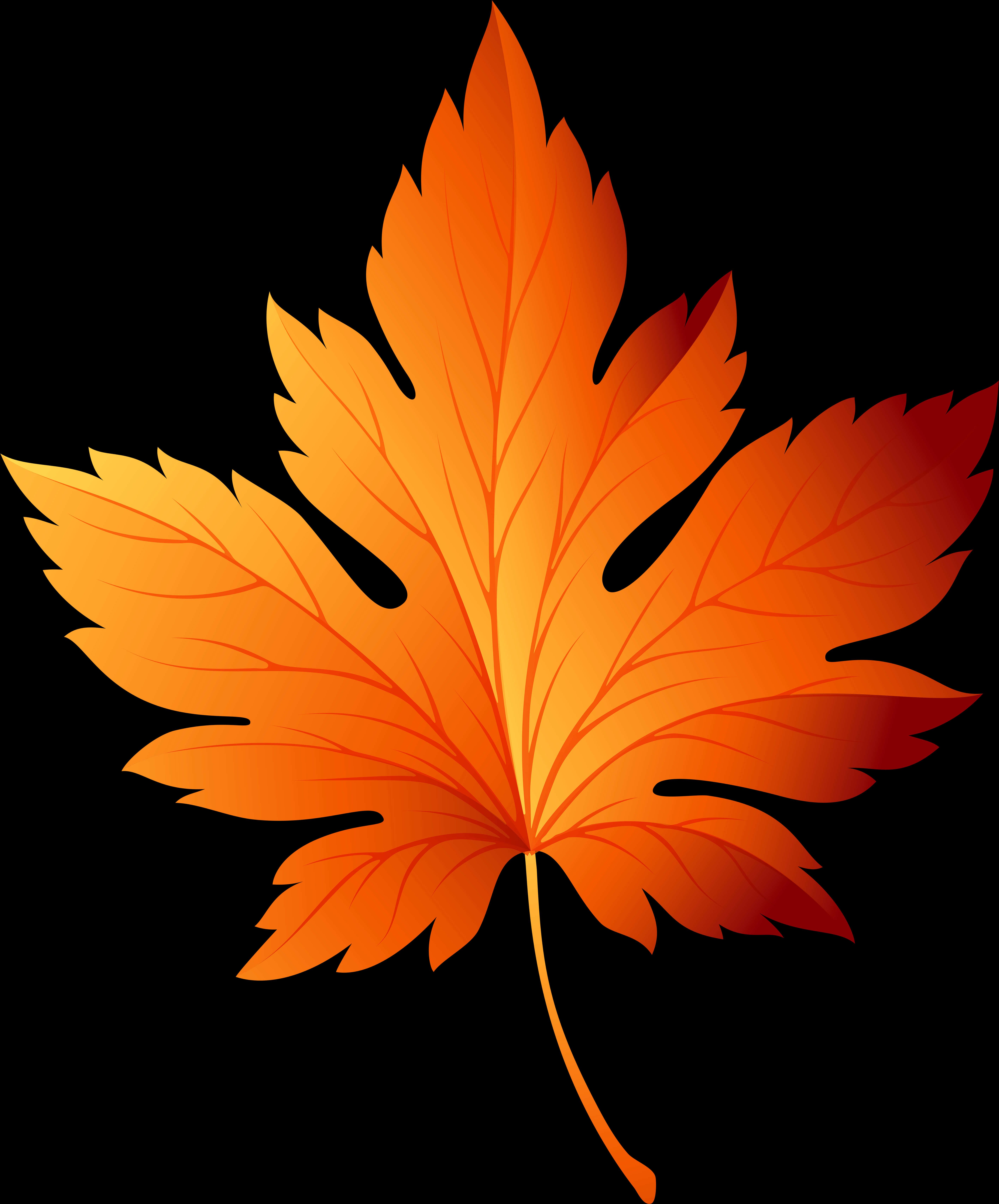 Vibrant Autumn Leaf Graphic