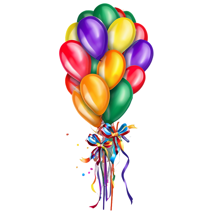 Vibrant Birthday Balloon Png Avx69