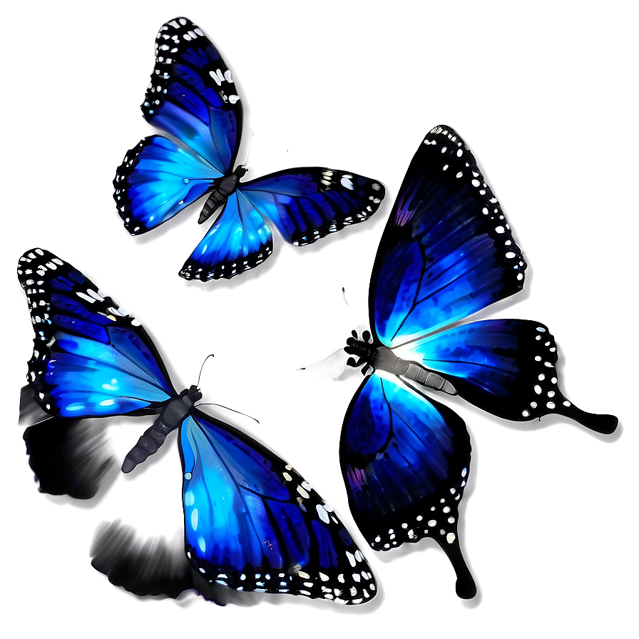 Vibrant Blue Butterflies Png 43