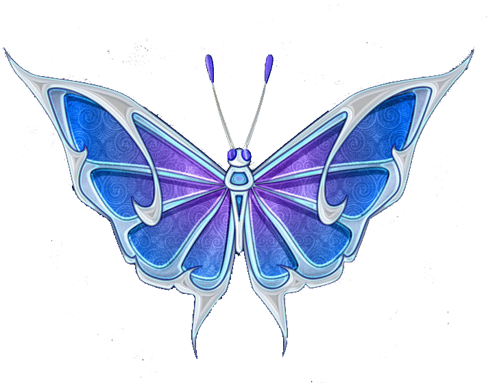 Vibrant Blue Butterfly Art