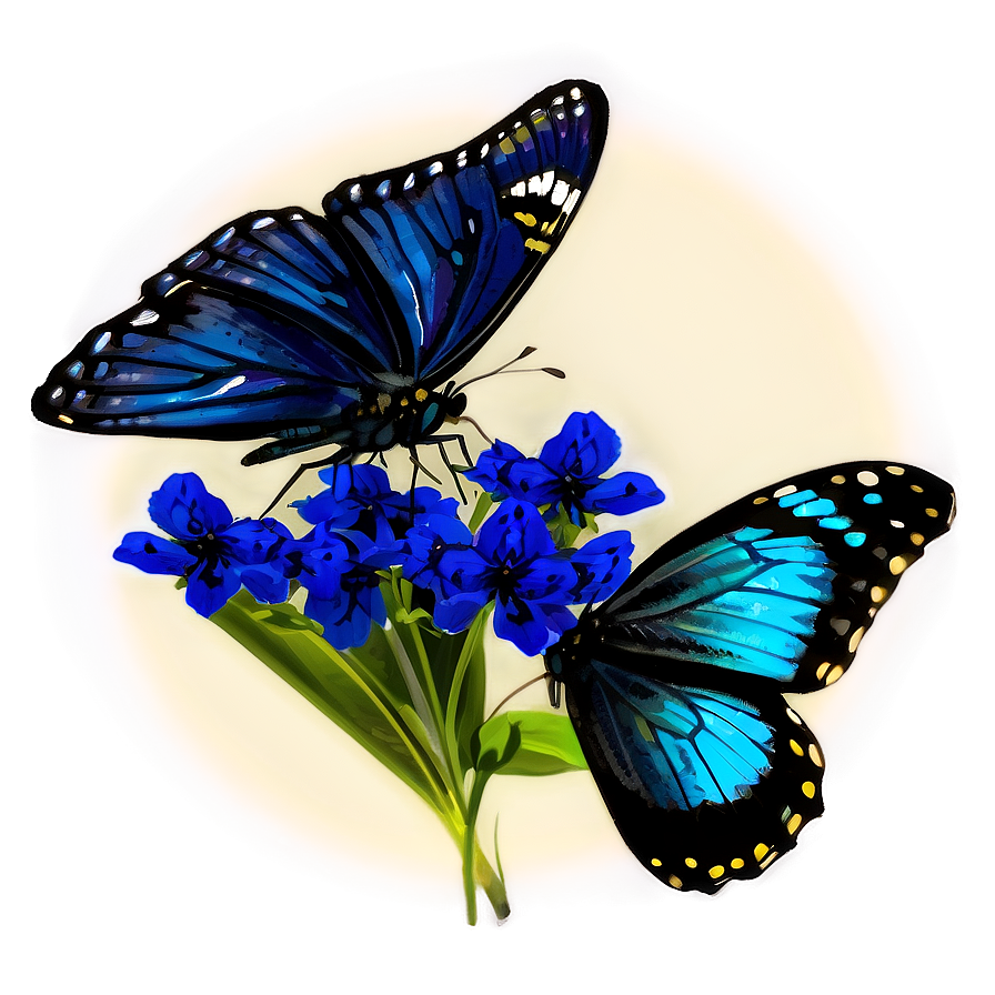 Vibrant Blue Butterfly Graphic Png Doq
