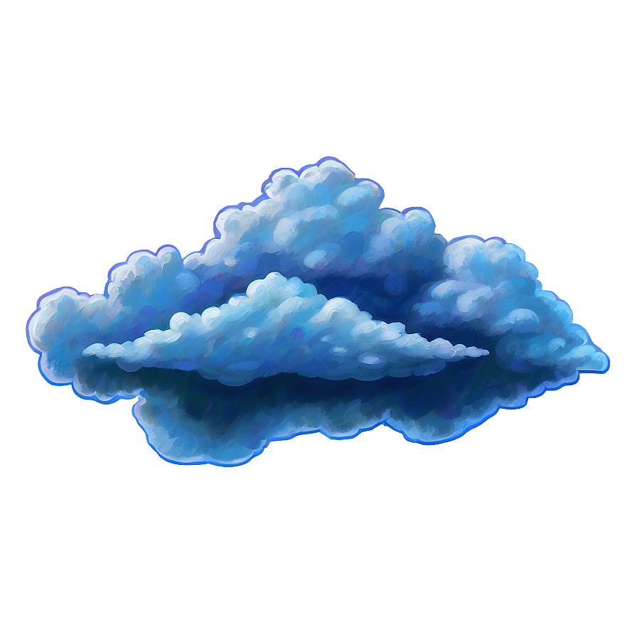 Vibrant Blue Clouds Png Swa