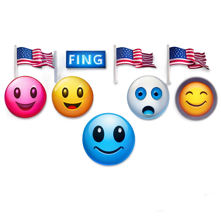 Vibrant Blue Emoji Png Set 06282024