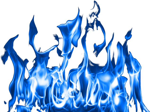 Vibrant Blue Flames