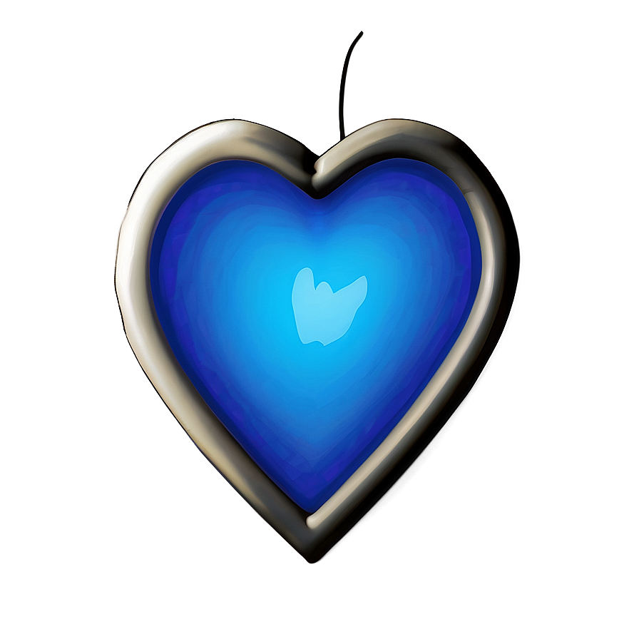 Vibrant Blue Heart Png 06272024