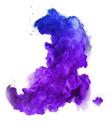 Vibrant Blue Purple Smoke Plume