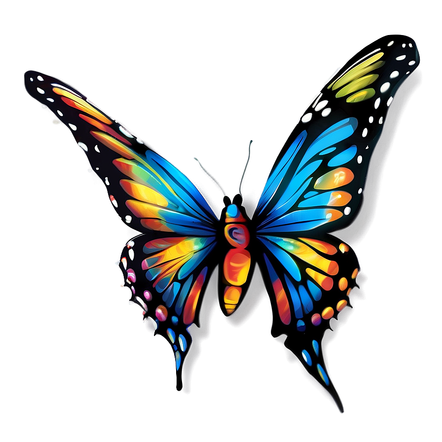 Vibrant Butterfly Art Png Umx8