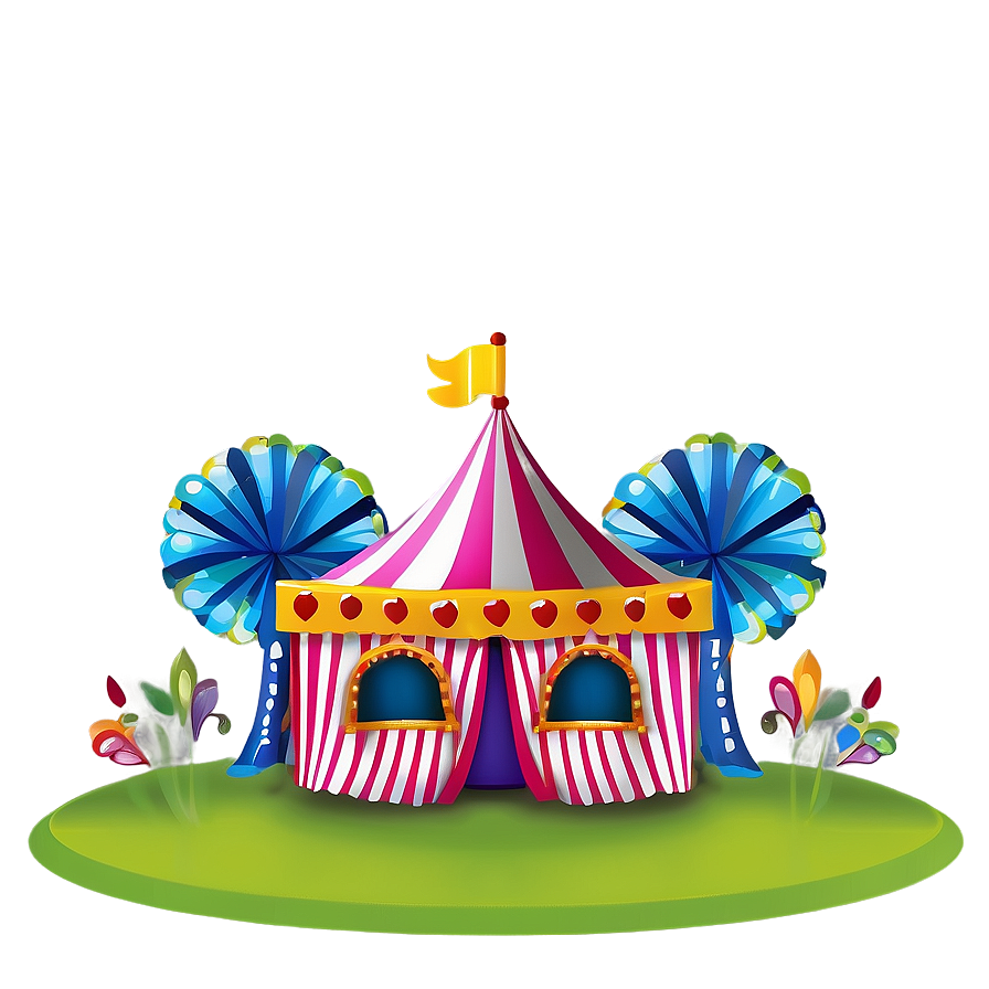 Vibrant Carnival Tent Artwork Png Iop