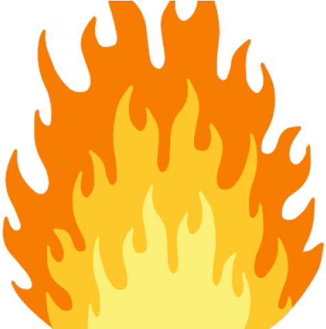 Vibrant Cartoon Flame Graphic