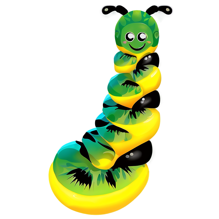 Vibrant Caterpillar Drawing Png Bch98