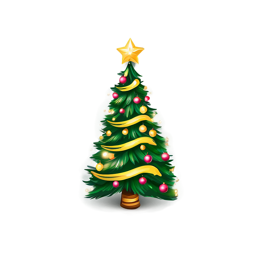 Vibrant Christmas Tree Drawing Png 59