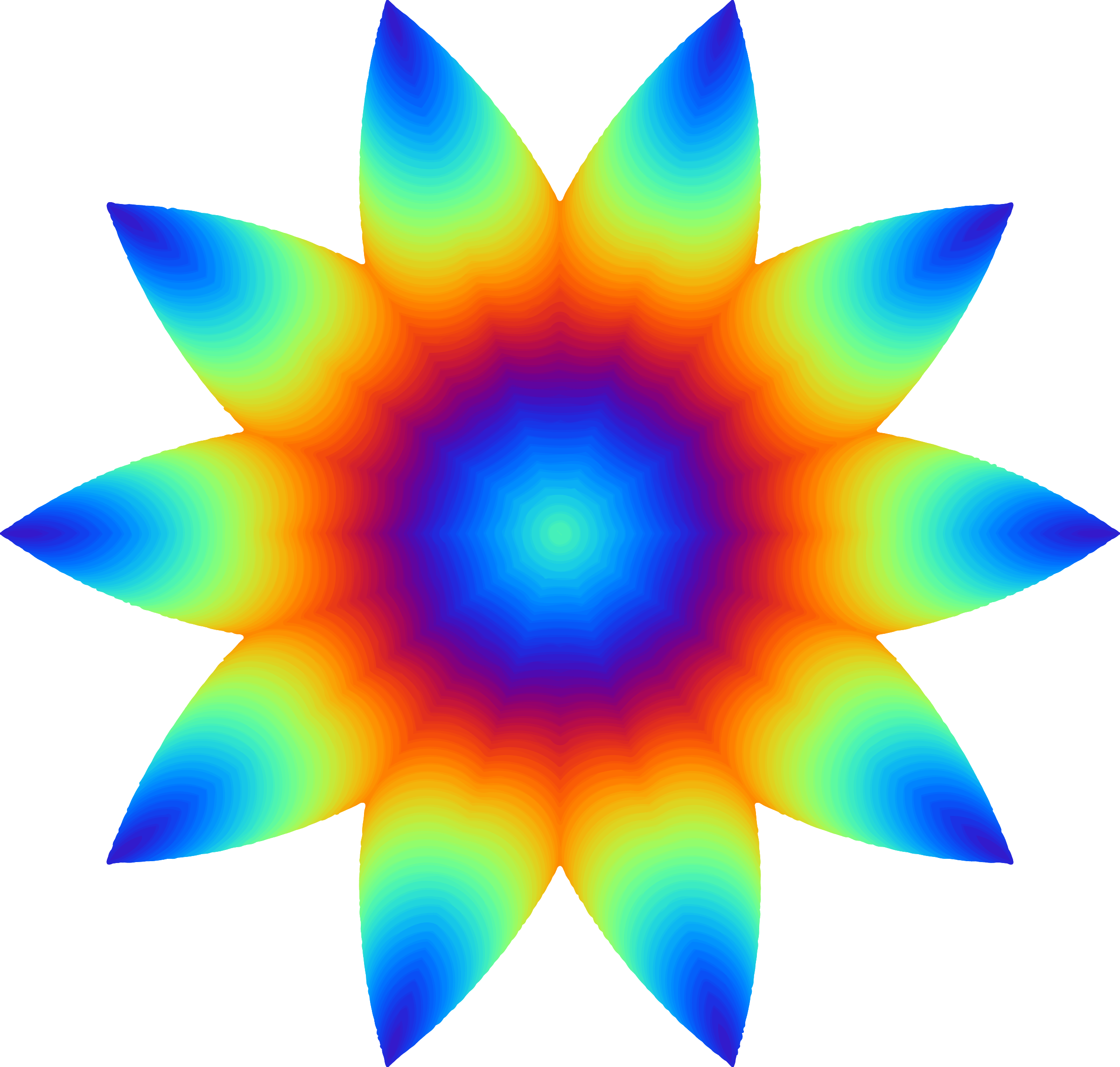 Vibrant Color Starburst Pattern