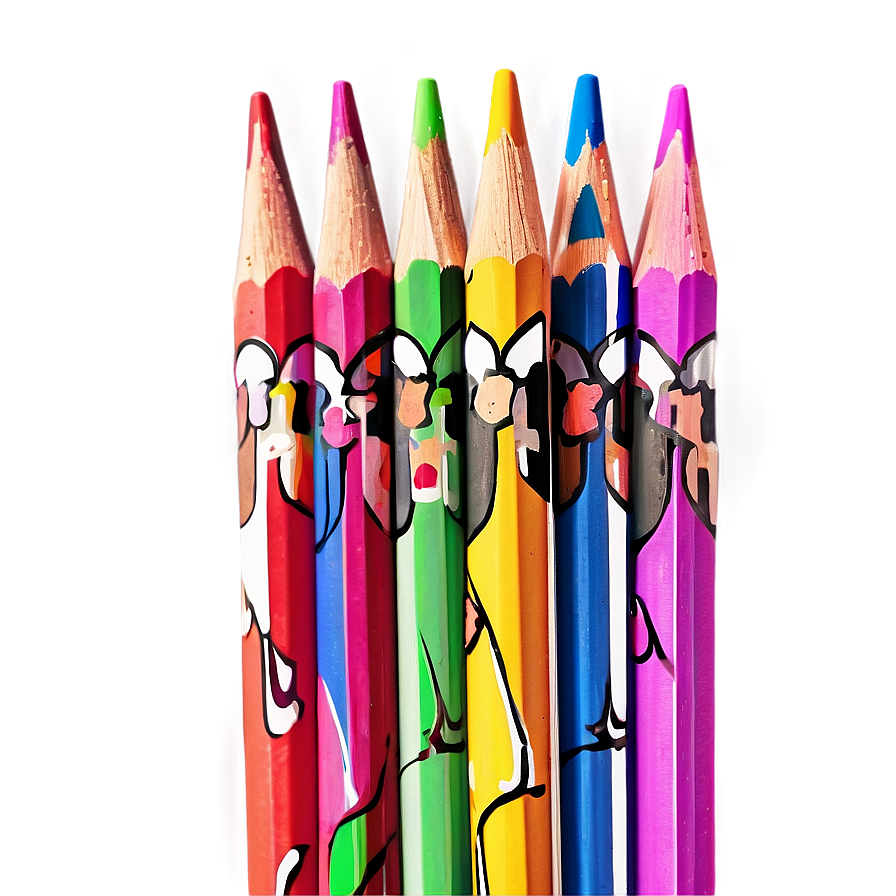 Vibrant Colored Pencils Png 46