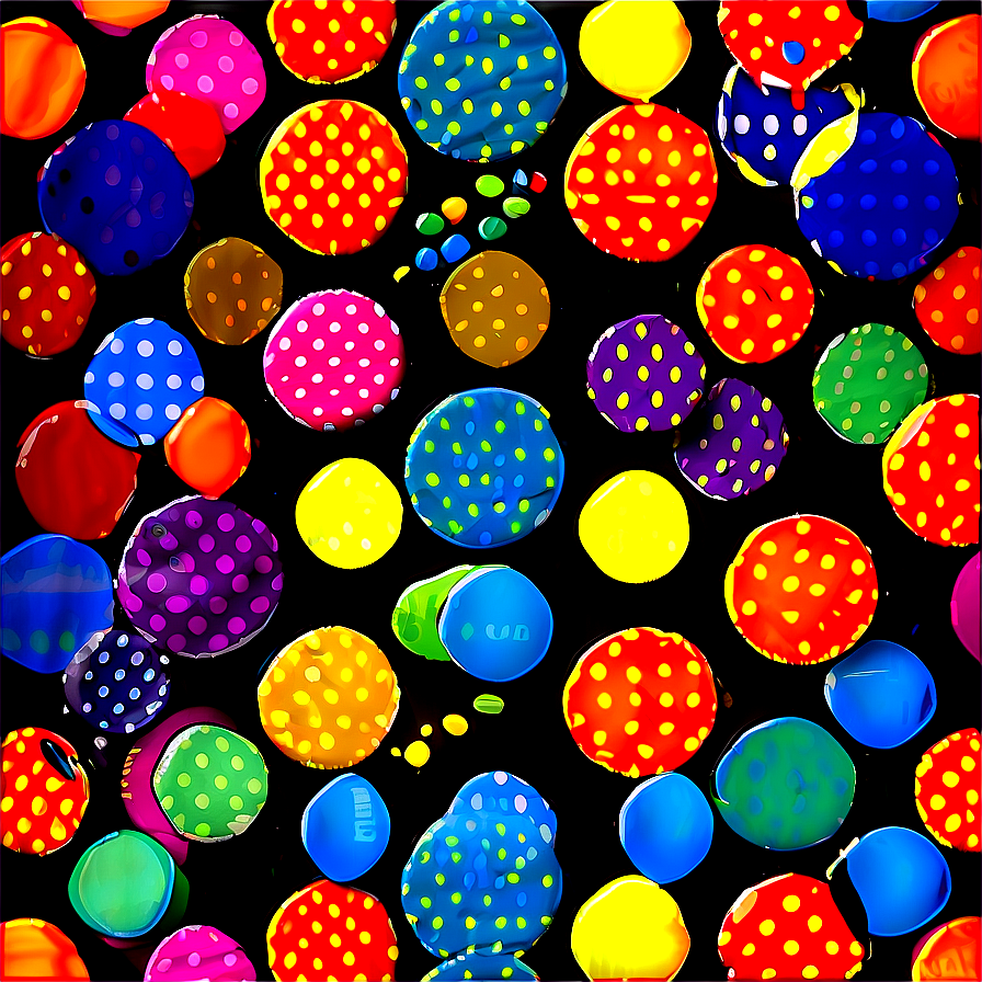 Vibrant Colorful Polka Dot Pattern Png 06262024