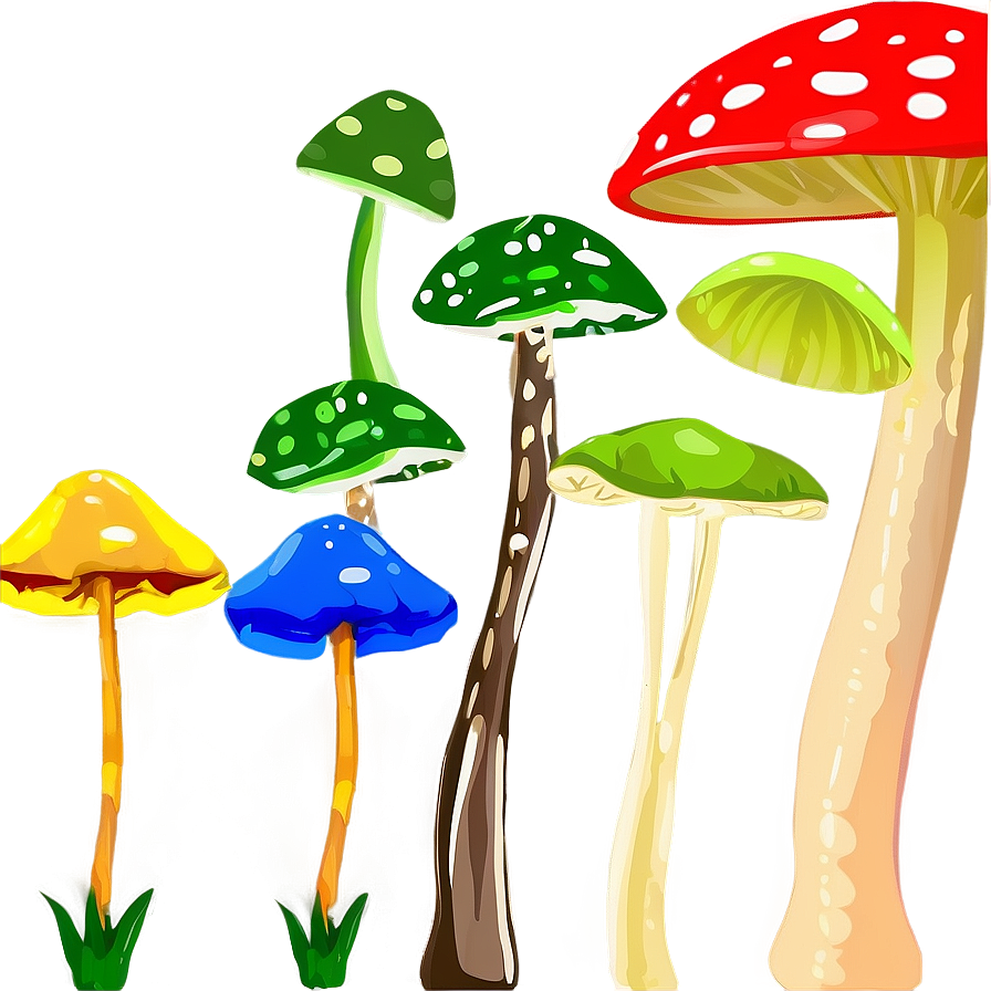 Vibrant Colors Fungi Png Yfa27