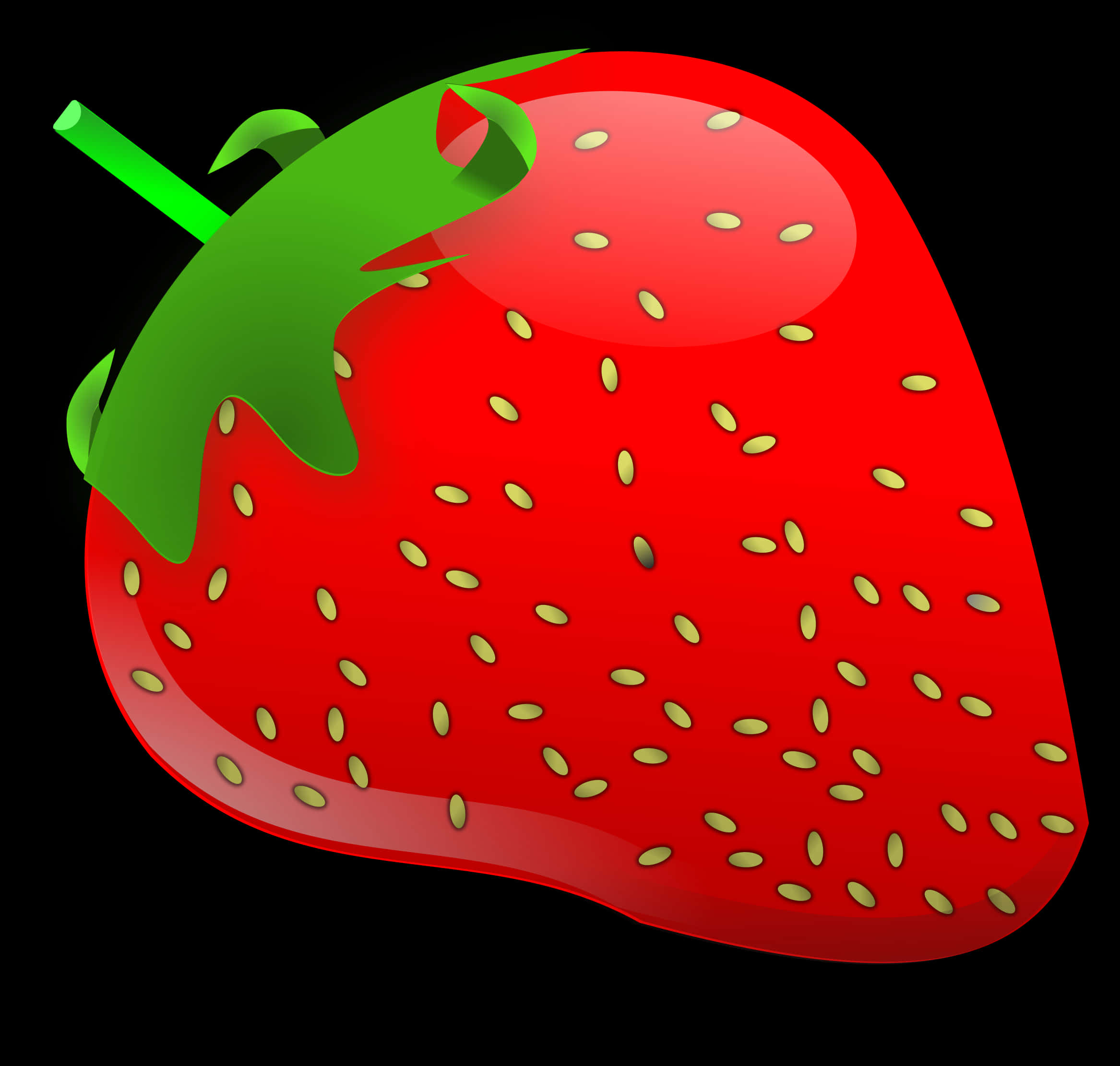 Vibrant Digital Strawberry