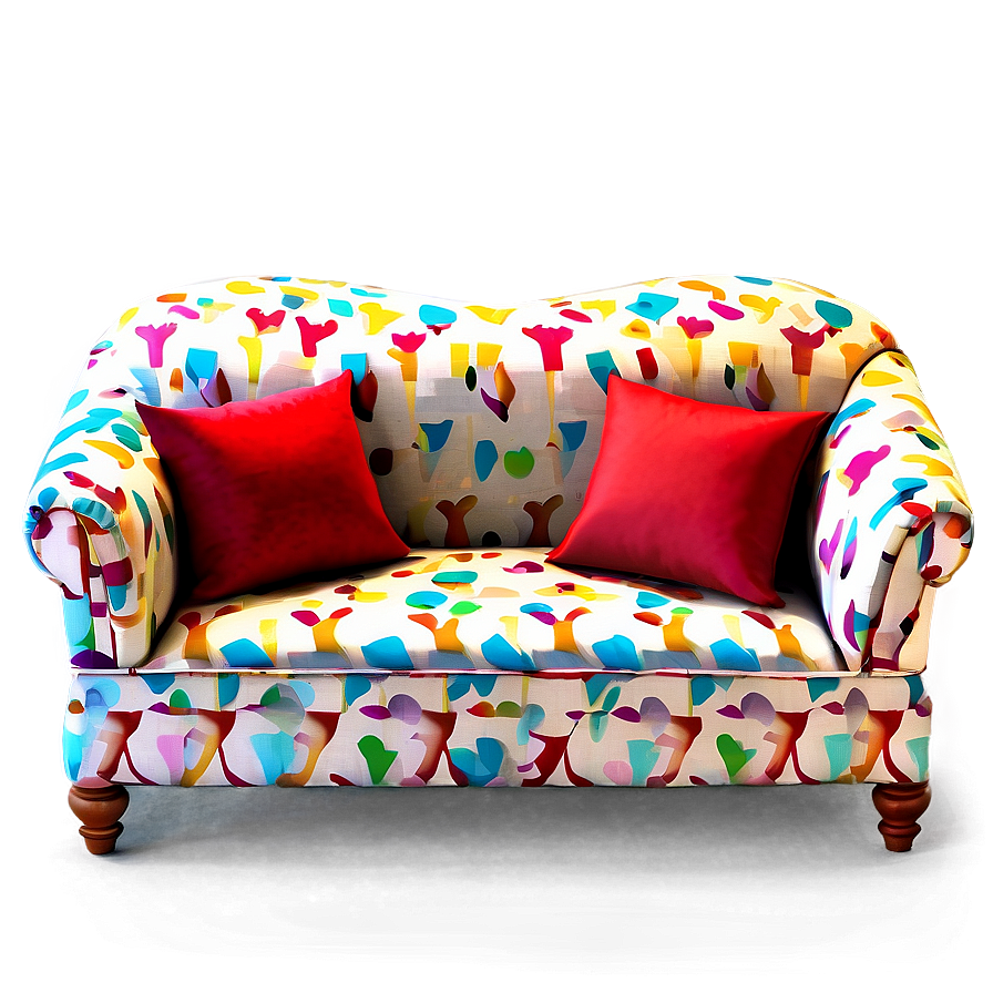 Vibrant Fabric Couch Png 05252024