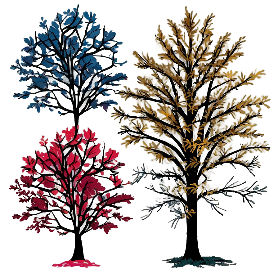 Vibrant Fall Trees Png 05042024