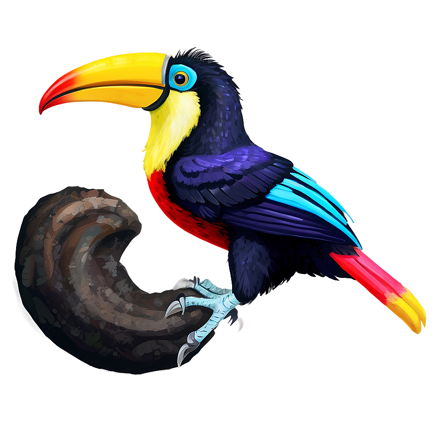 Vibrant Feathered Toucan Png 06112024