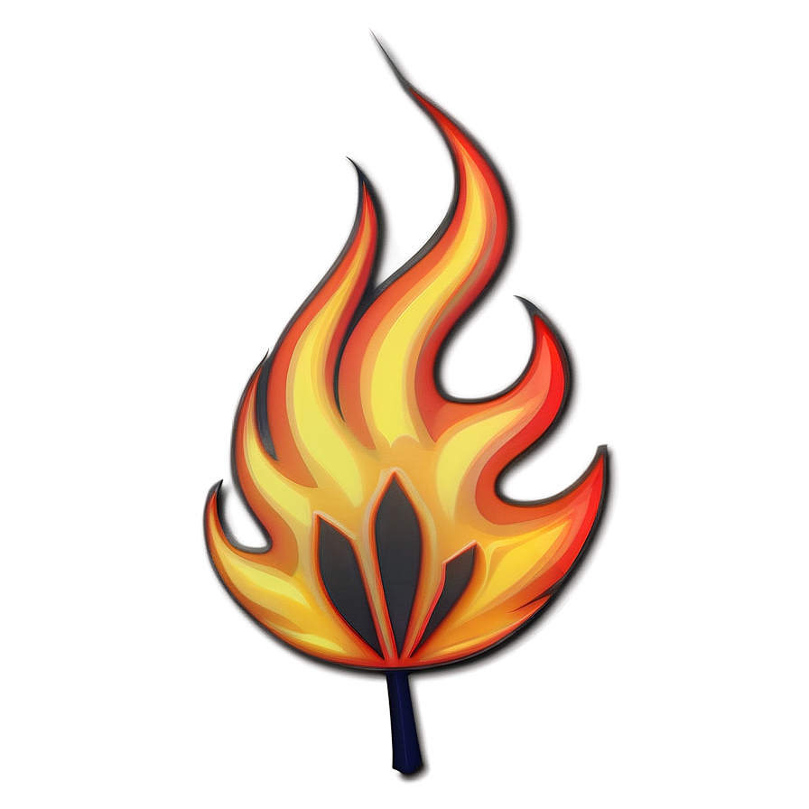 Vibrant Fire Emoji Picture Png Xyj16