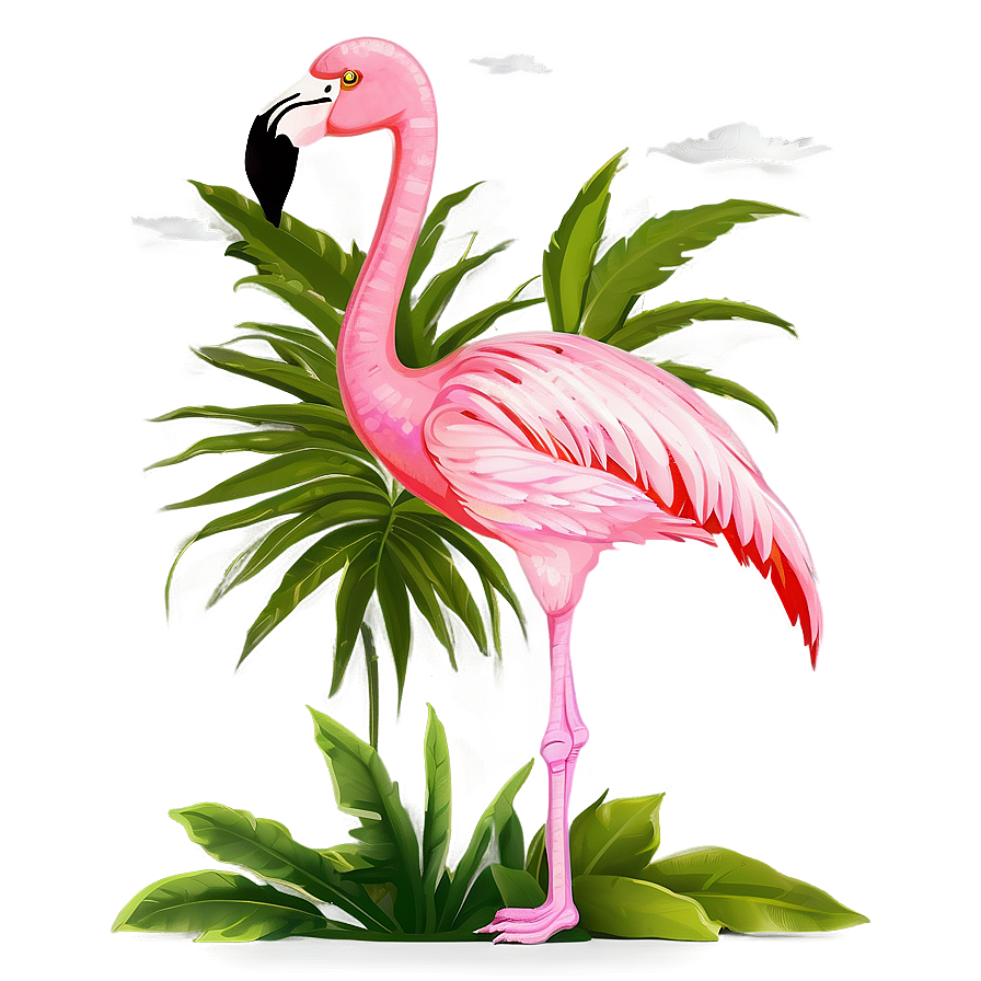 Vibrant Flamingo Print Png 05062024