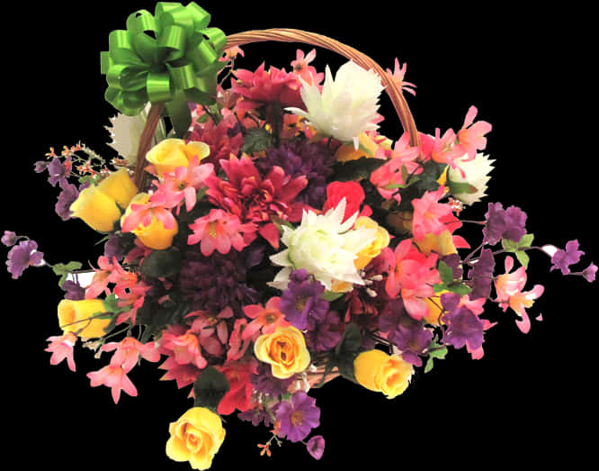 Vibrant Floral Arrangement Basket