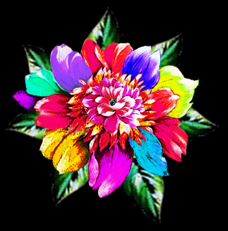 Vibrant Floral Artwork
