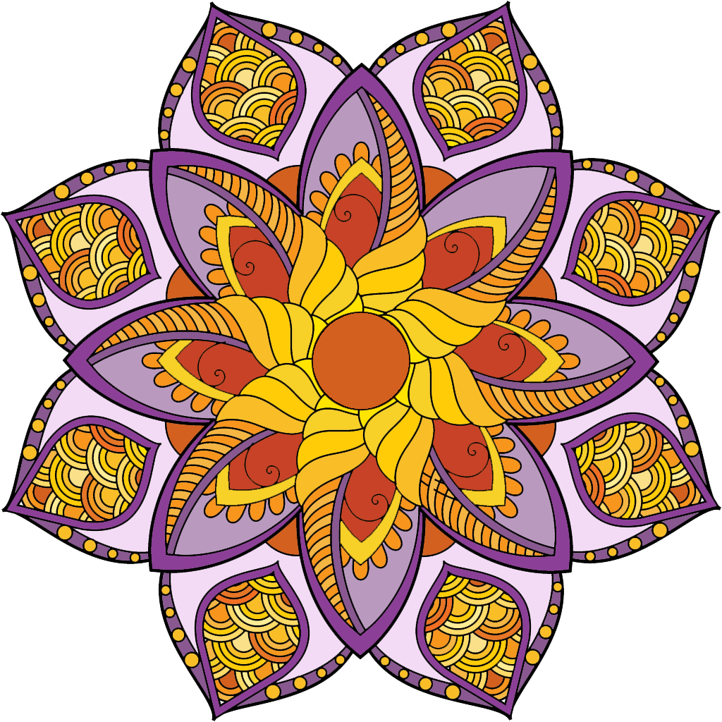 Vibrant Floral Mandala Artwork