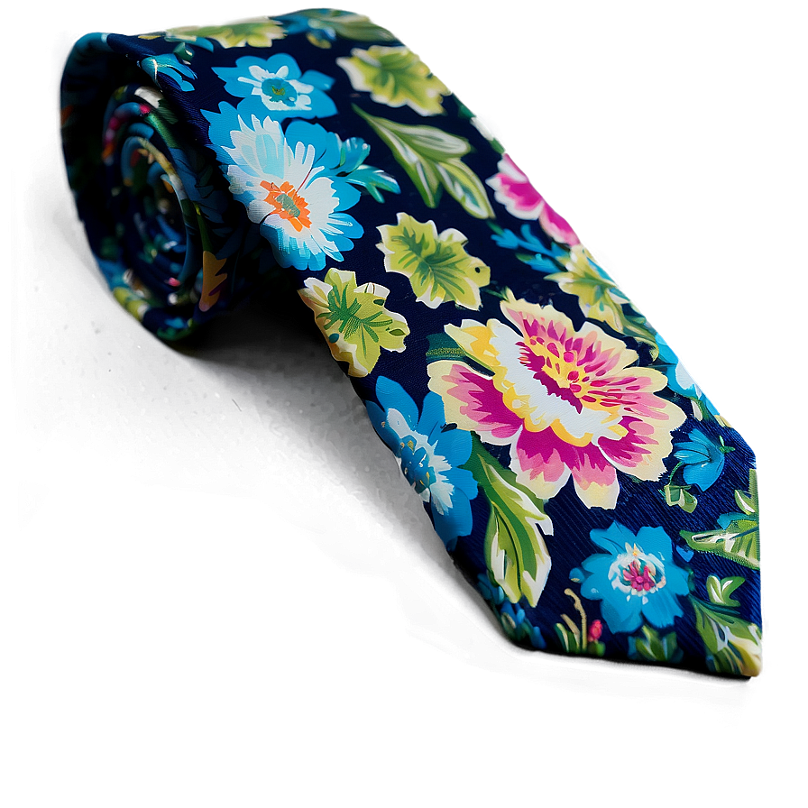 Vibrant Floral Tie Png Hbm21