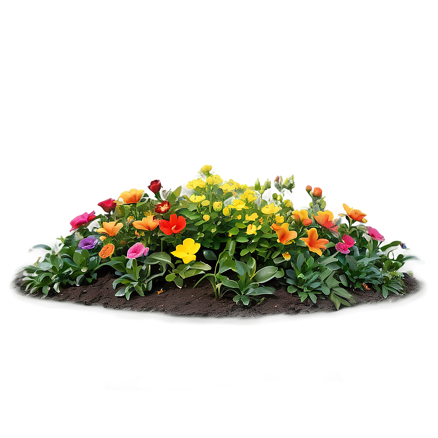 Vibrant Flower Bed Png 52