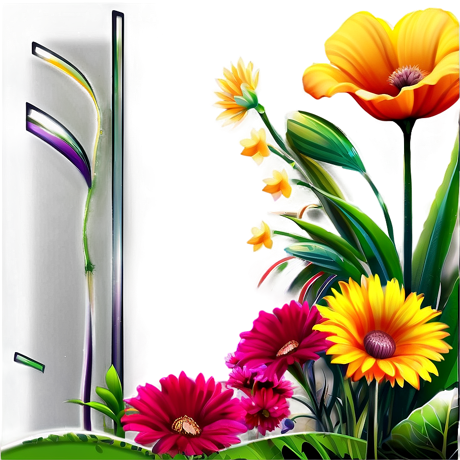 Vibrant Flower Bed Png Mhc