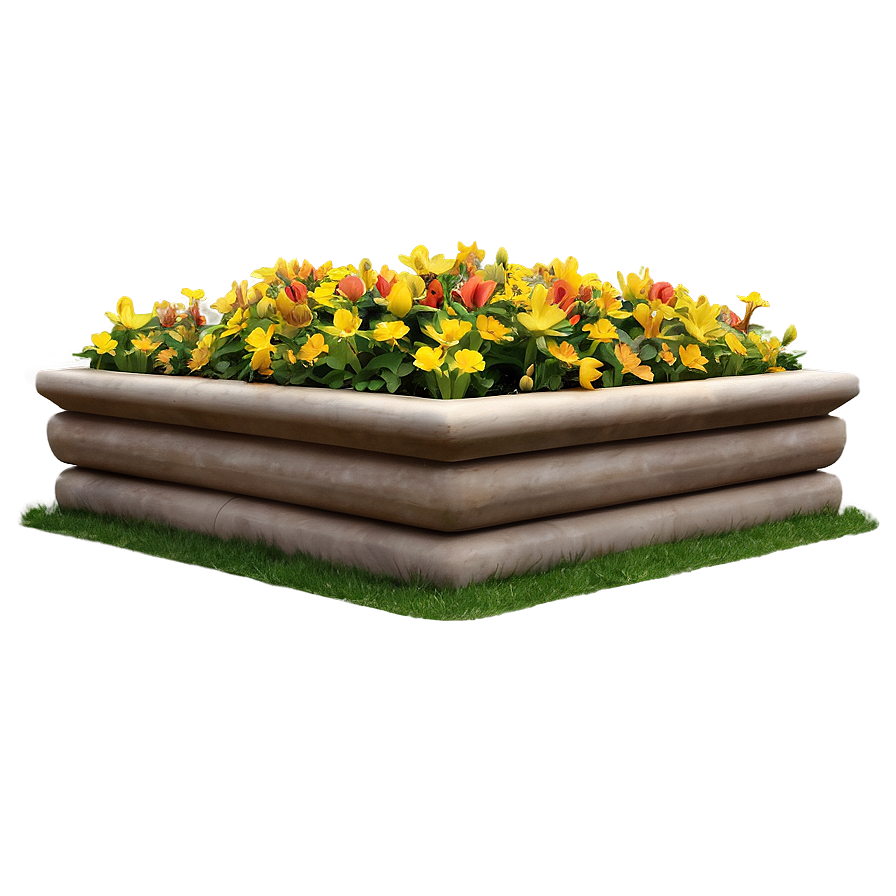 Vibrant Flower Bed Png Mur7