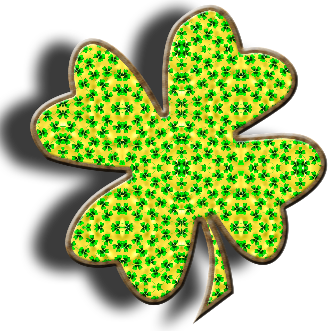 Vibrant Four Leaf Clover Design