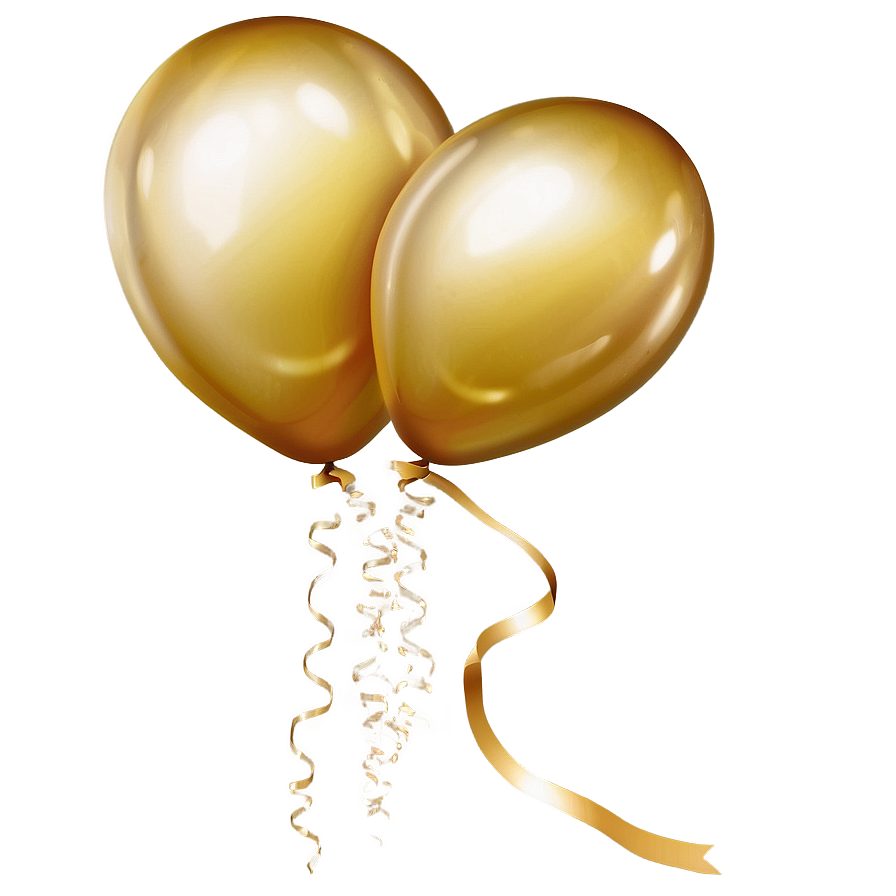 Vibrant Gold Balloon Png Kxf87