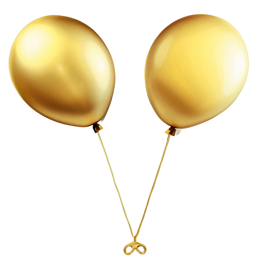 Vibrant Gold Balloons Png 05252024