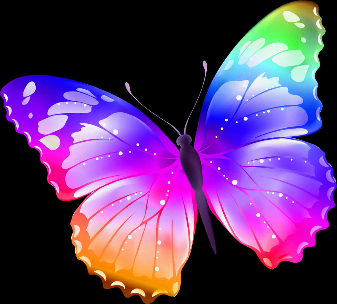 Vibrant Gradient Butterfly