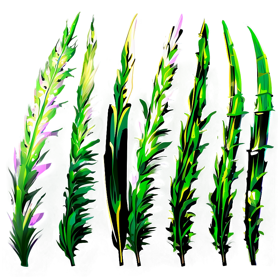 Vibrant Grass Blades Png Grl