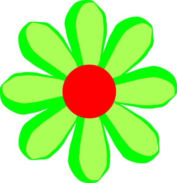 Vibrant Green Flower Illustration