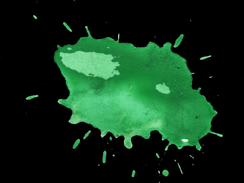 Vibrant Green Paint Splash